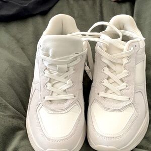 NEW ZARA Leather Sneakers Tennis Shoes White Size EU 39/ US 7.5